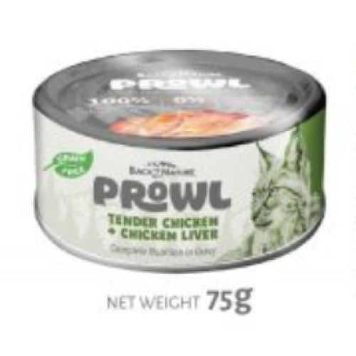 Back2Nature 75g Prowl #CP002 All Life Stages ((Tender Chicken + Chicken Liver)) in Gravy Grain Free 嫩滑雞肉+雞肝貓罐 全齡貓肉汁 無穀物主食罐 75克